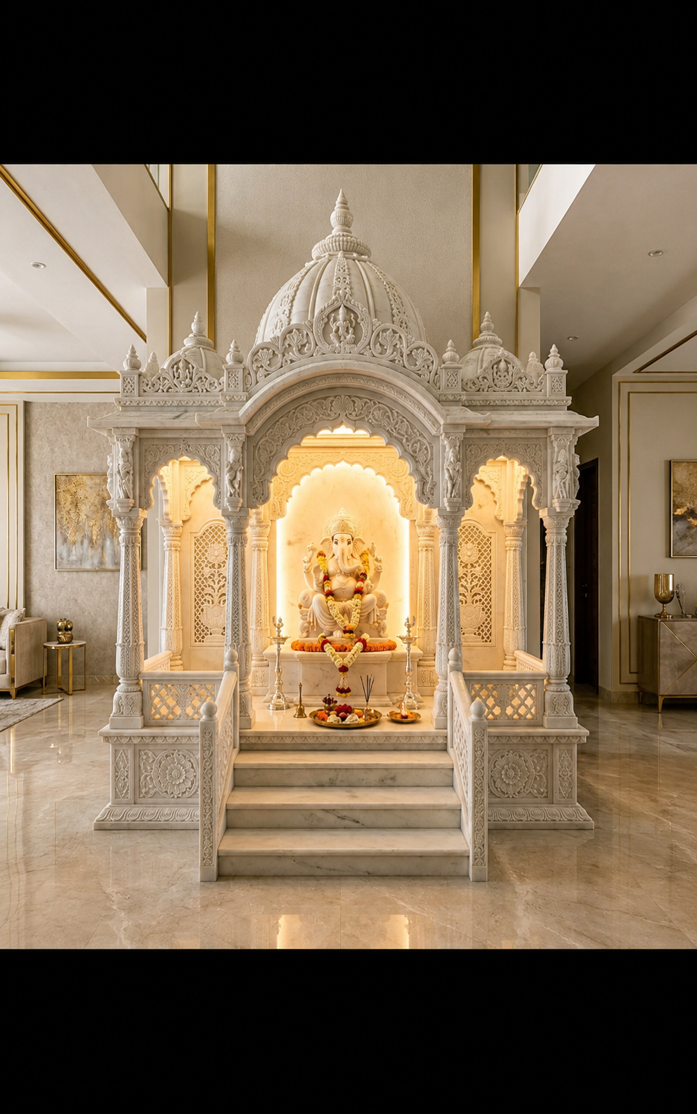 Grand Floor Shrine with Shikhar